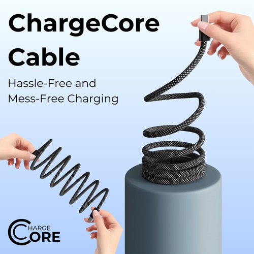 ChargeCore Cable - Magnetic Coiling Charging Cable
