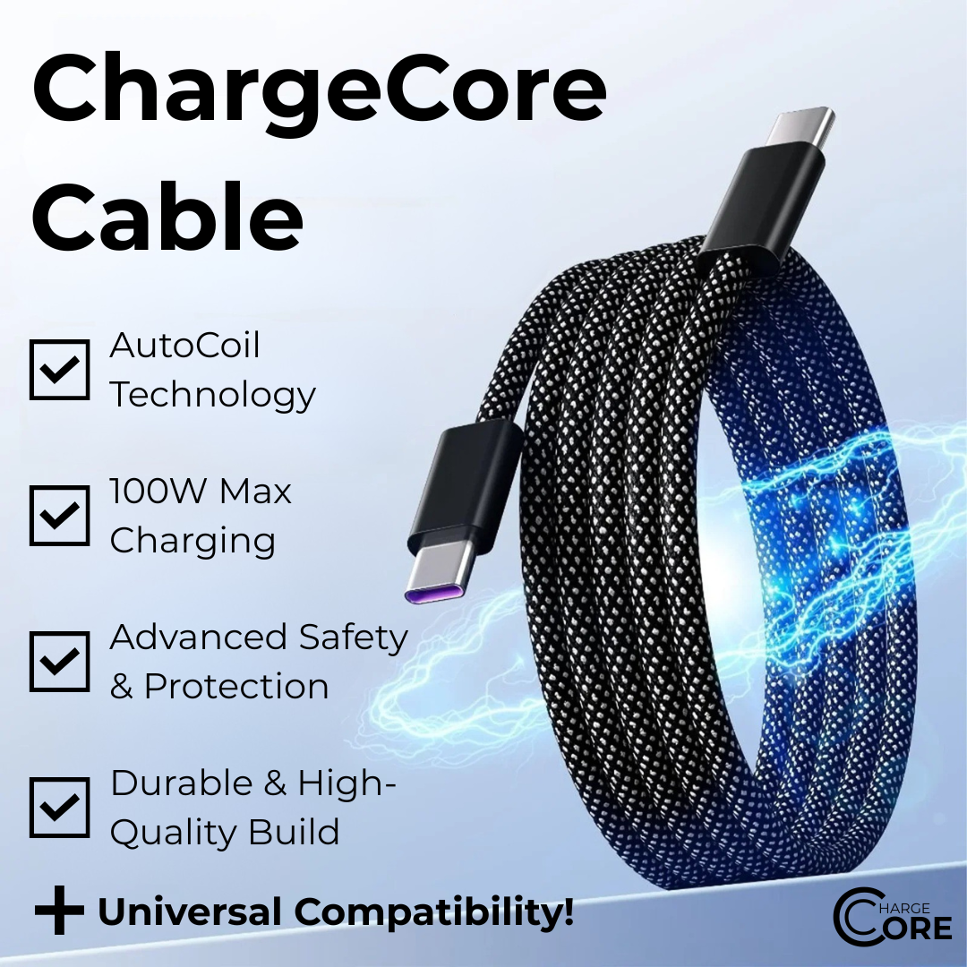 ChargeCore Cable - Magnetic Coiling Charging Cable
